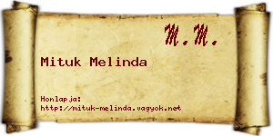 Mituk Melinda névjegykártya